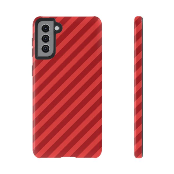 Tough Cases, Phone Case, Red Diagonal Glossy Cover, Protective Tech Accessories, Hard Shell Case, Smartphone Accessories, Fashionable Device - Image 6