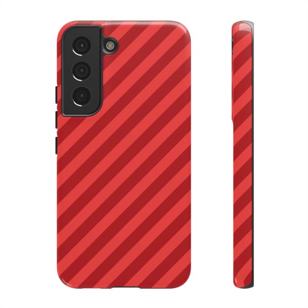 Tough Cases, Phone Case, Red Diagonal Glossy Cover, Protective Tech Accessories, Hard Shell Case, Smartphone Accessories, Fashionable Device - Image 10