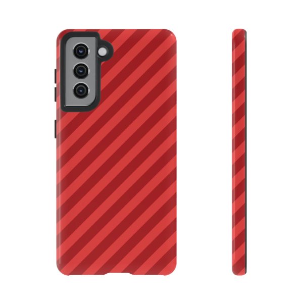 Tough Cases, Phone Case, Red Diagonal Glossy Cover, Protective Tech Accessories, Hard Shell Case, Smartphone Accessories, Fashionable Device - Image 5