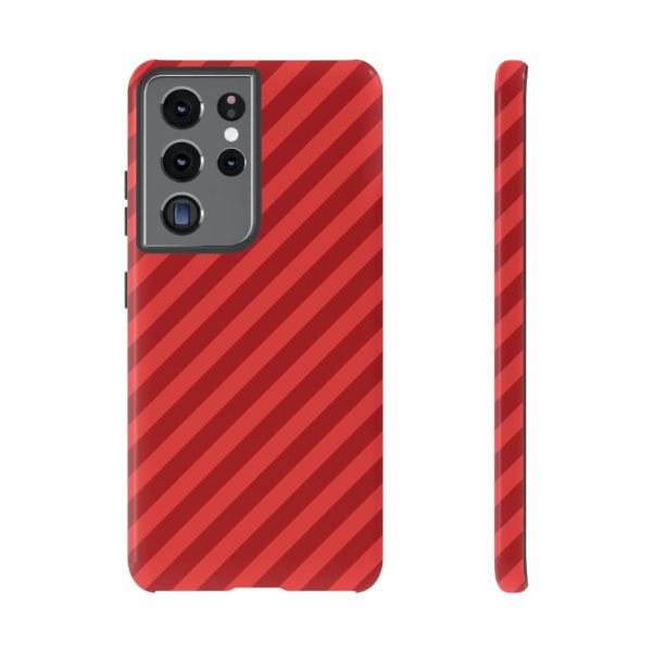 Tough Cases, Phone Case, Red Diagonal Glossy Cover, Protective Tech Accessories, Hard Shell Case, Smartphone Accessories, Fashionable Device - Image 7