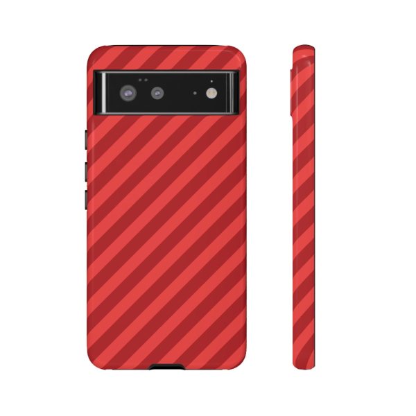 Tough Cases, Phone Case, Red Diagonal Glossy Cover, Protective Tech Accessories, Hard Shell Case, Smartphone Accessories, Fashionable Device - Image 8