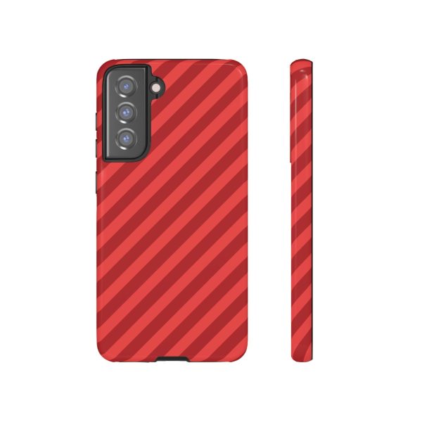 Tough Cases, Phone Case, Red Diagonal Glossy Cover, Protective Tech Accessories, Hard Shell Case, Smartphone Accessories, Fashionable Device - Image 9