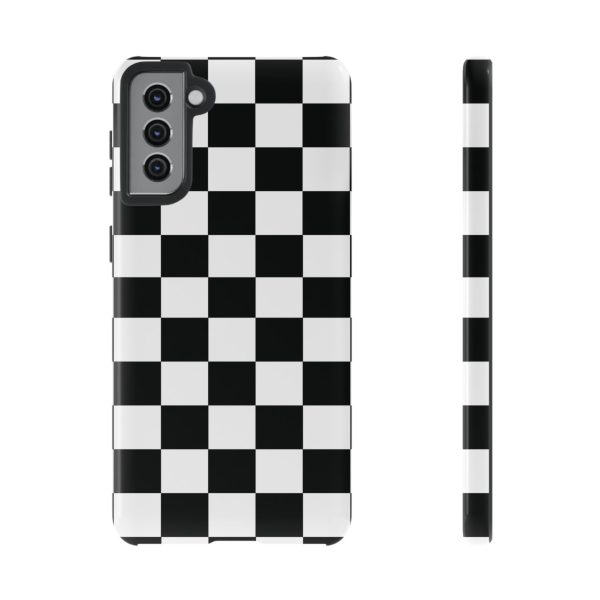 Checkered Tough Cases, Protective Phone Cover, High Gloss Black iPhone Case, Geometric Design, Strong Phone Shell, Phone Accessorie - Image 10