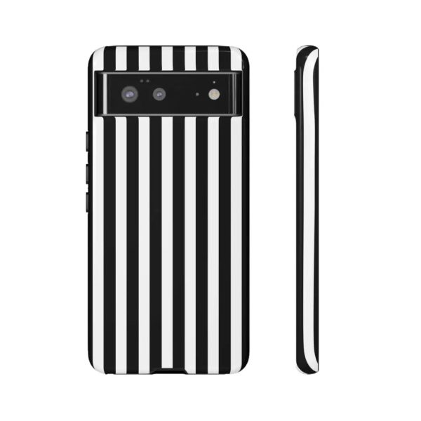 Black & White Horizontal Stripe Tough Phone Case for iPhone, Samsung, and Google Phones - Image 10