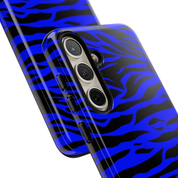 Blue Wild Tiger Print Pattern Tough Phone Case To protect your Phone - Image 99