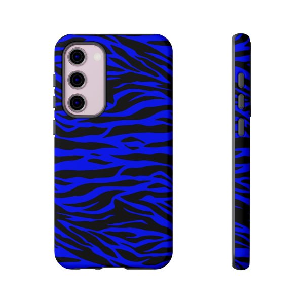 Blue Wild Tiger Print Pattern Tough Phone Case To protect your Phone - Image 54