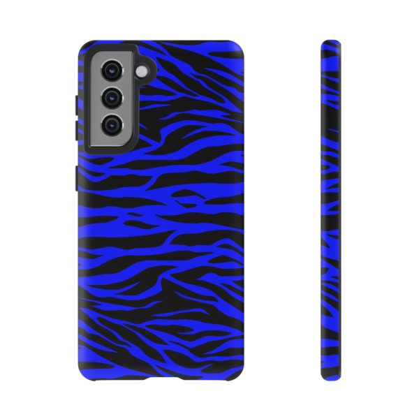 Blue Wild Tiger Print Pattern Tough Phone Case To protect your Phone - Image 24