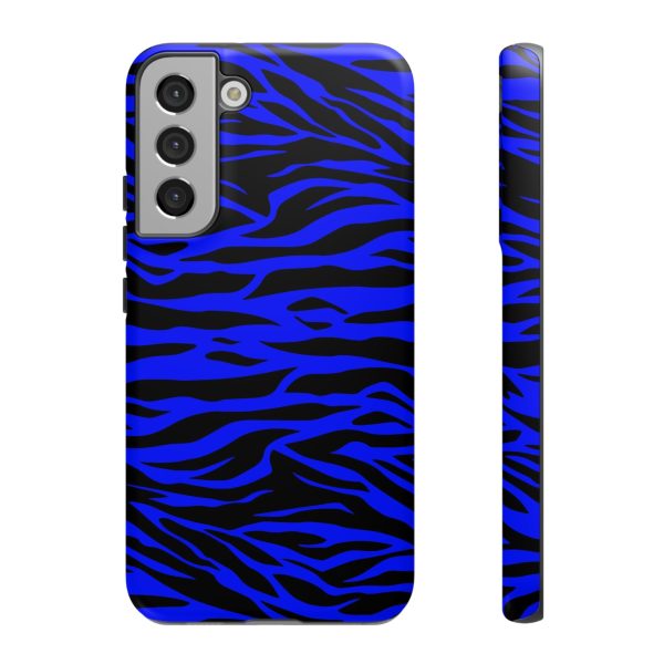 Blue Wild Tiger Print Pattern Tough Phone Case To protect your Phone - Image 40