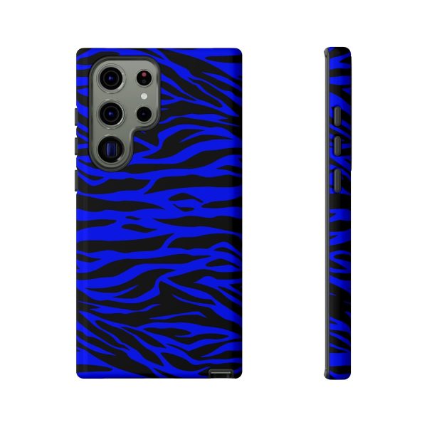 Blue Wild Tiger Print Pattern Tough Phone Case To protect your Phone - Image 55