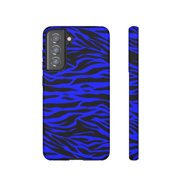 Blue Wild Tiger Print Pattern Tough Phone Case To protect your Phone - Image 36