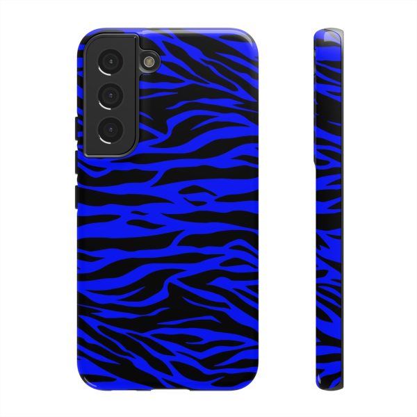 Blue Wild Tiger Print Pattern Tough Phone Case To protect your Phone - Image 37