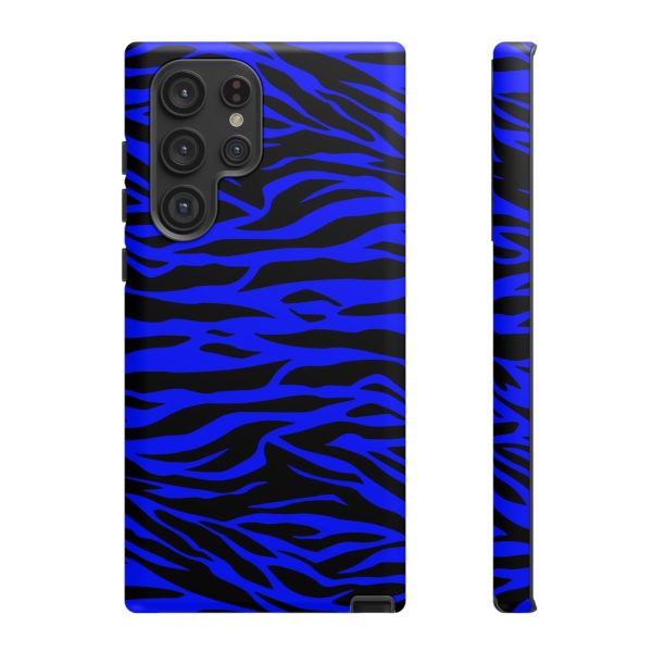 Blue Wild Tiger Print Pattern Tough Phone Case To protect your Phone - Image 42