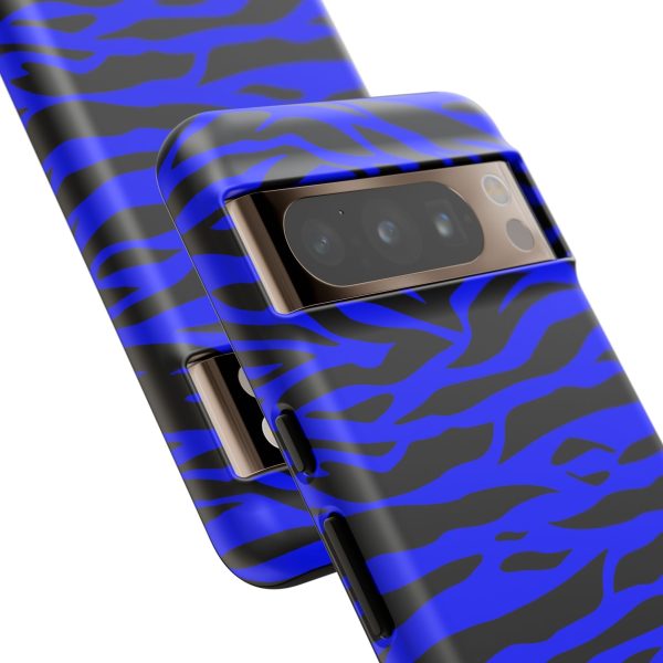 Blue Wild Tiger Print Pattern Tough Phone Case To protect your Phone - Image 104