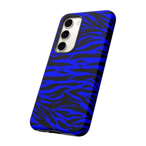 Blue Wild Tiger Print Pattern Tough Phone Case To protect your Phone - Image 88