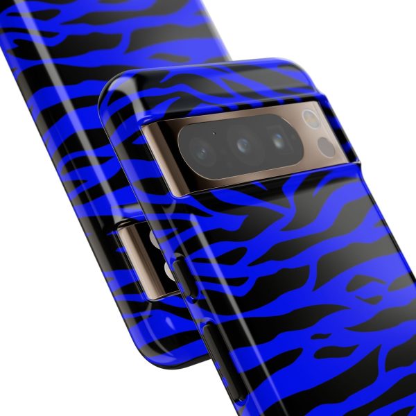 Blue Wild Tiger Print Pattern Tough Phone Case To protect your Phone - Image 103