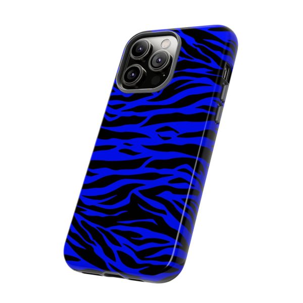 Blue Wild Tiger Print Pattern Tough Phone Case To protect your Phone - Image 85