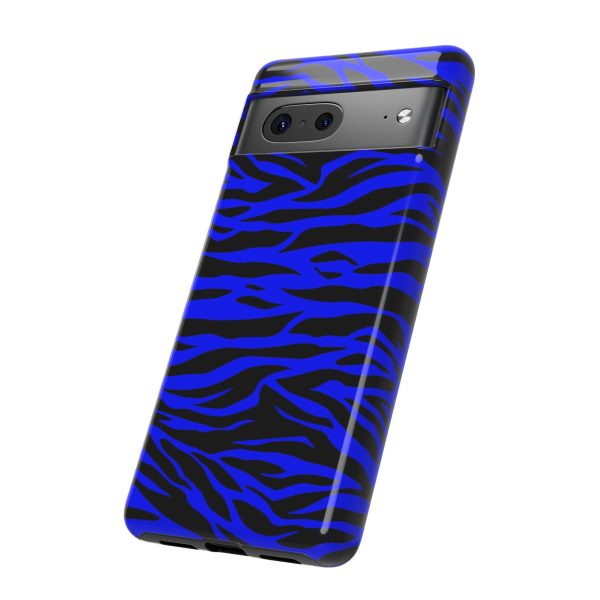 Blue Wild Tiger Print Pattern Tough Phone Case To protect your Phone - Image 93