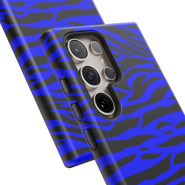 Blue Wild Tiger Print Pattern Tough Phone Case To protect your Phone - Image 102