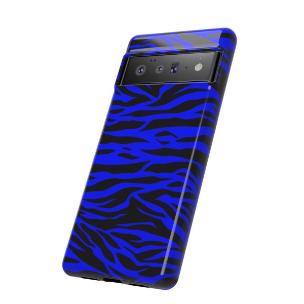 Blue Wild Tiger Print Pattern Tough Phone Case To protect your Phone - Image 95