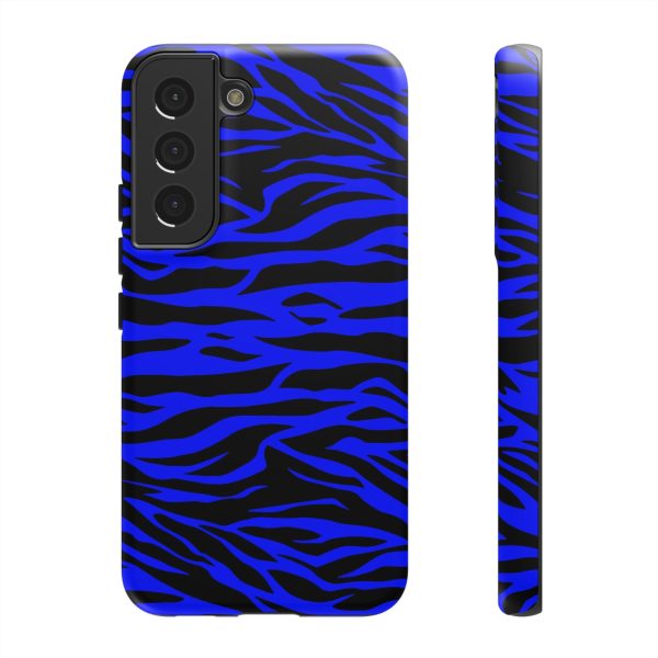 Blue Wild Tiger Print Pattern Tough Phone Case To protect your Phone - Image 38