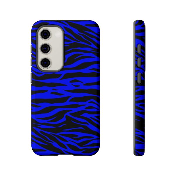 Blue Wild Tiger Print Pattern Tough Phone Case To protect your Phone - Image 51