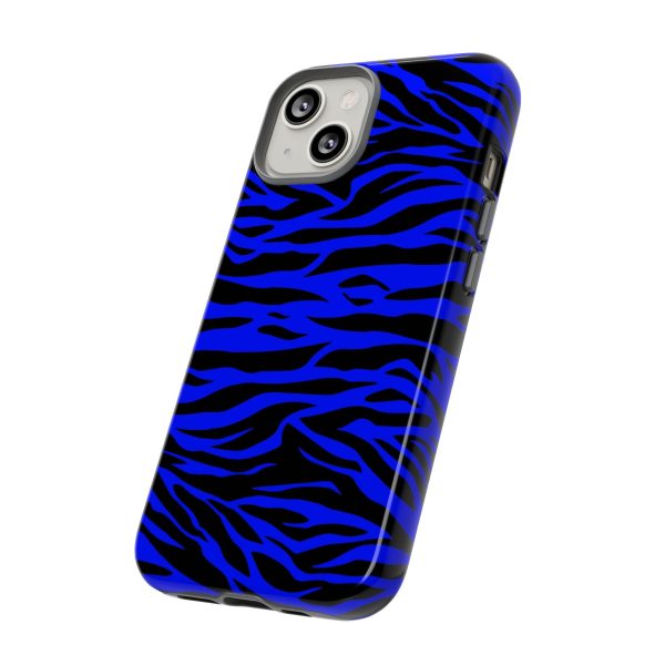 Blue Wild Tiger Print Pattern Tough Phone Case To protect your Phone - Image 79