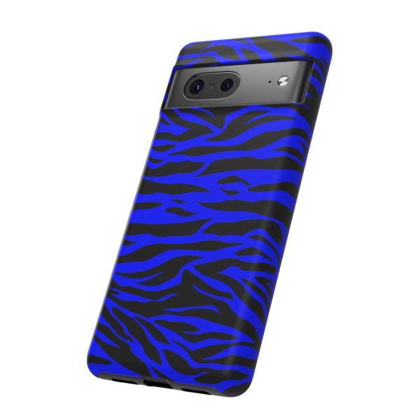 Blue Wild Tiger Print Pattern Tough Phone Case To protect your Phone - Image 94