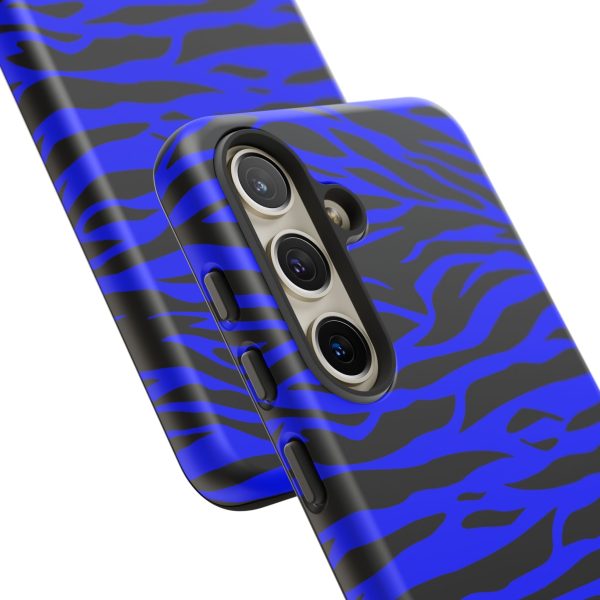 Blue Wild Tiger Print Pattern Tough Phone Case To protect your Phone - Image 98