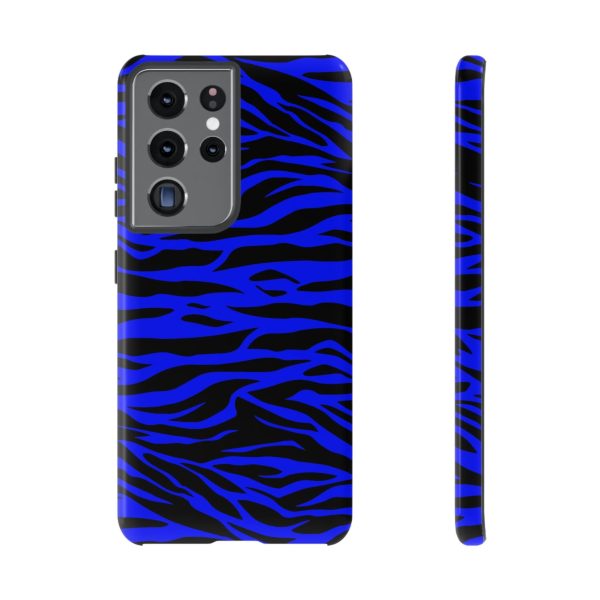 Blue Wild Tiger Print Pattern Tough Phone Case To protect your Phone - Image 27