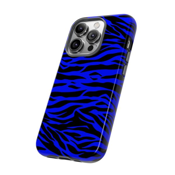 Blue Wild Tiger Print Pattern Tough Phone Case To protect your Phone - Image 81