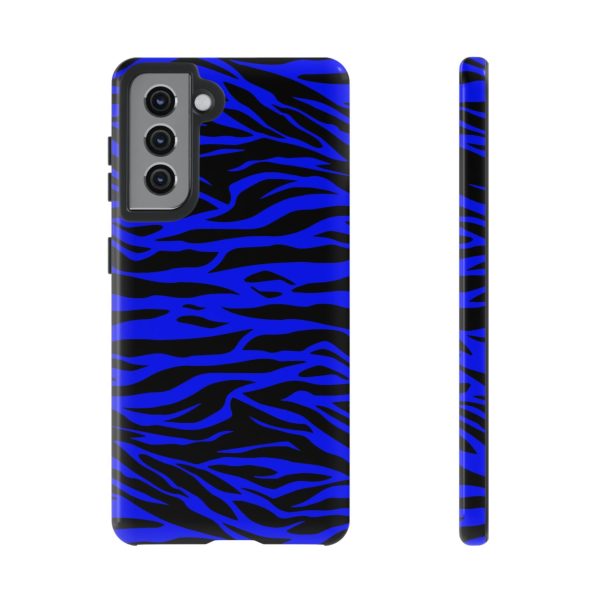 Blue Wild Tiger Print Pattern Tough Phone Case To protect your Phone - Image 23