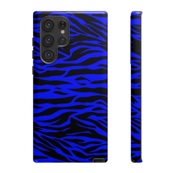 Blue Wild Tiger Print Pattern Tough Phone Case To protect your Phone - Image 41