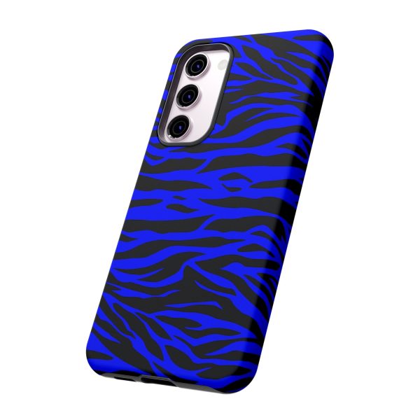 Blue Wild Tiger Print Pattern Tough Phone Case To protect your Phone - Image 90