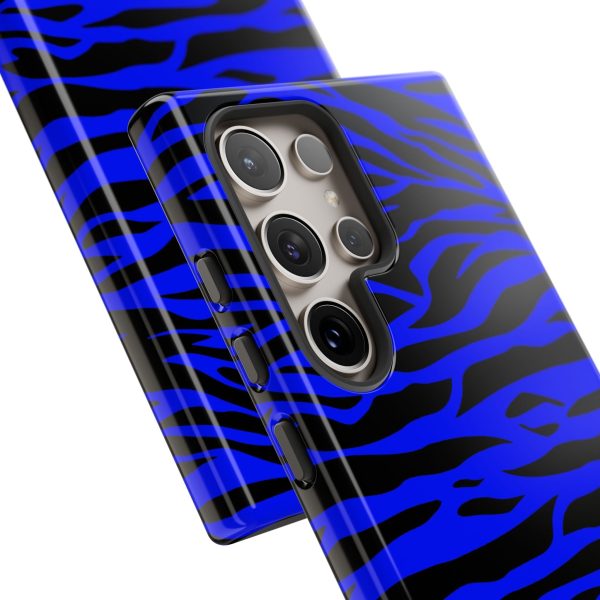 Blue Wild Tiger Print Pattern Tough Phone Case To protect your Phone - Image 101