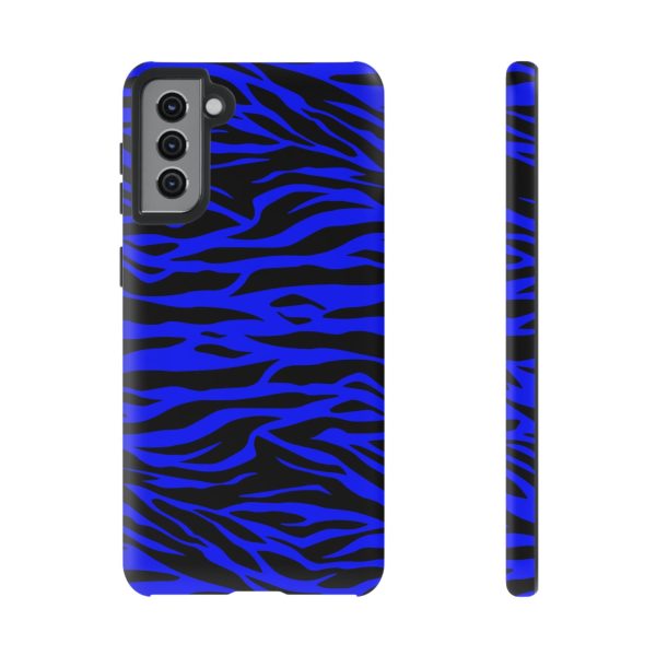 Blue Wild Tiger Print Pattern Tough Phone Case To protect your Phone - Image 26