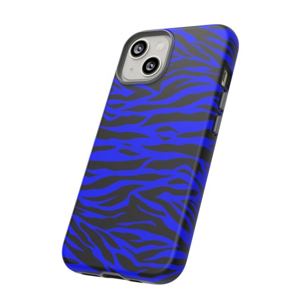 Blue Wild Tiger Print Pattern Tough Phone Case To protect your Phone - Image 80