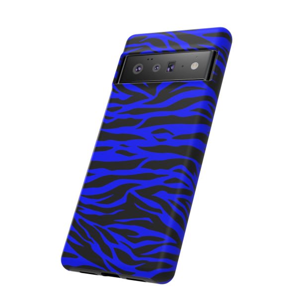 Blue Wild Tiger Print Pattern Tough Phone Case To protect your Phone - Image 96