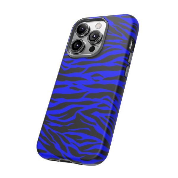 Blue Wild Tiger Print Pattern Tough Phone Case To protect your Phone - Image 82