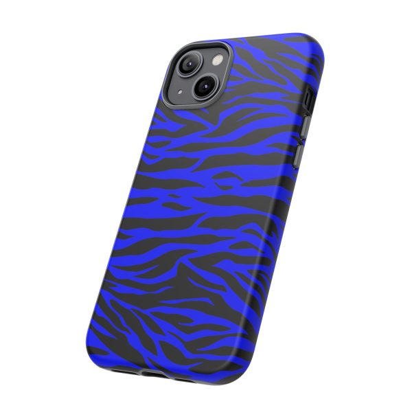 Blue Wild Tiger Print Pattern Tough Phone Case To protect your Phone - Image 84