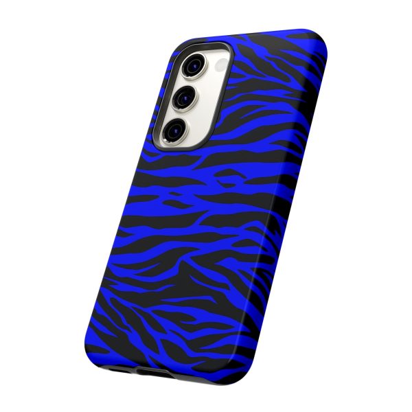 Blue Wild Tiger Print Pattern Tough Phone Case To protect your Phone - Image 87