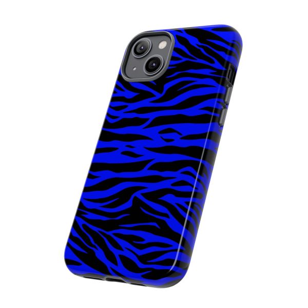 Blue Wild Tiger Print Pattern Tough Phone Case To protect your Phone - Image 83