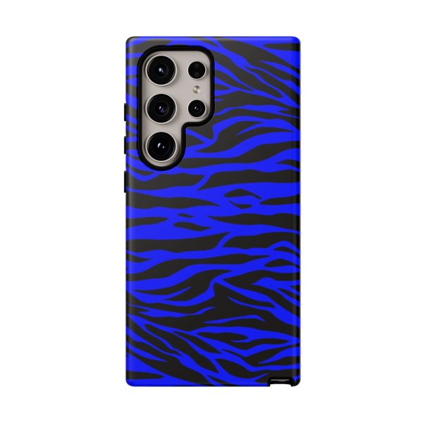 Blue Wild Tiger Print Pattern Tough Phone Case To protect your Phone - Image 74