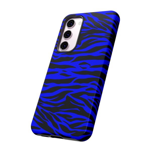 Blue Wild Tiger Print Pattern Tough Phone Case To protect your Phone - Image 89