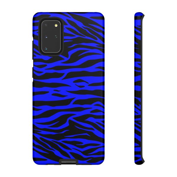 Blue Wild Tiger Print Pattern Tough Phone Case To protect your Phone - Image 5