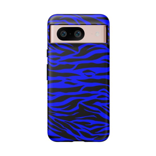 Blue Wild Tiger Print Pattern Tough Phone Case To protect your Phone - Image 78