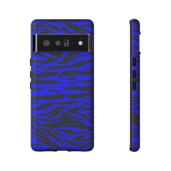 Blue Wild Tiger Print Pattern Tough Phone Case To protect your Phone - Image 60