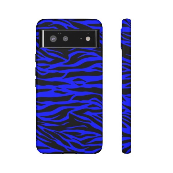 Blue Wild Tiger Print Pattern Tough Phone Case To protect your Phone - Image 32