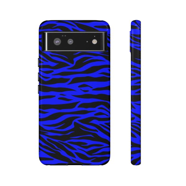 Blue Wild Tiger Print Pattern Tough Phone Case To protect your Phone - Image 31