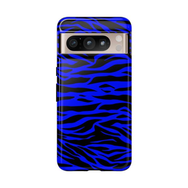 Blue Wild Tiger Print Pattern Tough Phone Case To protect your Phone - Image 75