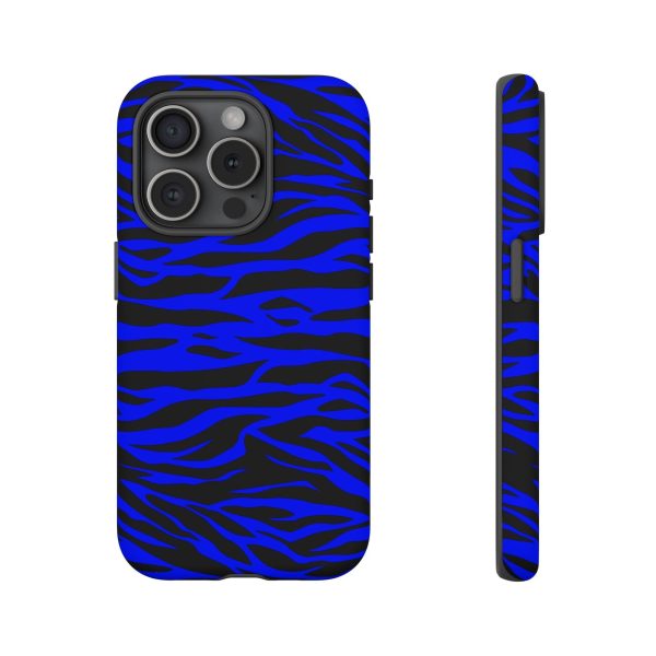 Blue Wild Tiger Print Pattern Tough Phone Case To protect your Phone - Image 66